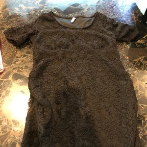 Black lace maternity dress